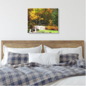 Zeven Springs Fall Bridge I Herfstlandschap Canvas Afdruk (Insitu (Slaapkamer))
