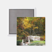 Zeven Springs Fall Bridge I Herfstlandschap Magneet (Voorkant / Achterkant)