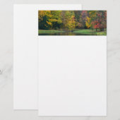 Zeven Springs Fall Bridge II Herfstlandschap Briefpapier (Voorkant / Achterkant)