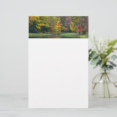 Zeven Springs Fall Bridge II Herfstlandschap Briefpapier (Staand voorkant)
