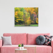 Zeven Springs Fall Bridge II Herfstlandschap Canvas Afdruk (Insitu (Woonkamer))
