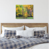 Zeven Springs Fall Bridge II Herfstlandschap Canvas Afdruk (Insitu (Slaapkamer))