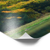 Zeven Springs Fall Bridge II Herfstlandschap Foto Afdruk (Hoek)