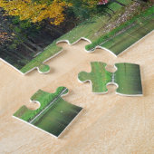 Zeven Springs Fall Bridge II Herfstlandschap Legpuzzel (Zijkant)