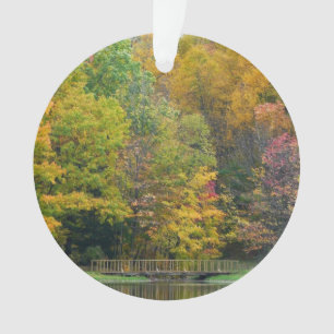 Zeven Springs Fall Bridge II Herfstlandschap Ornament