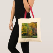 Zeven Springs Fall Bridge II Herfstlandschap Tote Bag (Voorkant (product))
