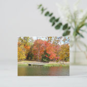 Zeven Springs Fall Bridge III Herfstlandschap Briefkaart (Staand voorkant)