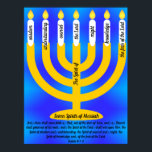 Zeven sterren van Messiah Poster<br><div class="desc">En er zal een Rod uit de stam van Jesse komen, en een Branch zal uit zijn wortels groeien: en de Geest van de Heer zal op hem rusten, de Geest van wijsheid en begrip, de Geest van de Advocale en de Moeilijke, de Geest van de kennis en de angst...</div>