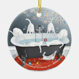 Zeven Swats, geen zwemmen. Keramisch Ornament