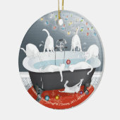 Zeven Swats, geen zwemmen. Keramisch Ornament (Links)