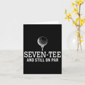 Zeven T-shirt Golfverjaardag 70ste verjaardag Vrou Kaart (Gele Bloem)