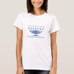 Zeven tak-menorah van Israël en Shema Israel T-shirt<br><div class="desc">Zeven vertakkingen van Israël en Shema Israel Blue Color</div>