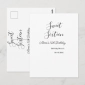 Zeven-tien verjaardag brunch 16e verjaardag naam d briefkaart (Voorkant / Achterkant)