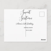 Zeven-tien verjaardag brunch 16e verjaardag naam d briefkaart (Achterkant)