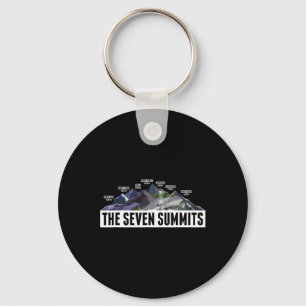 Zeven Toppen Bergbeklimmen Klimmen Wandelen Cadeau Sleutelhanger