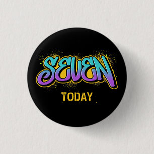 Zeven vandaag drie uur 's ochtends ronde button 3,2 cm