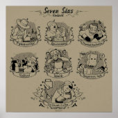 Zeven vellen van RimWorld Poster (Voorkant)