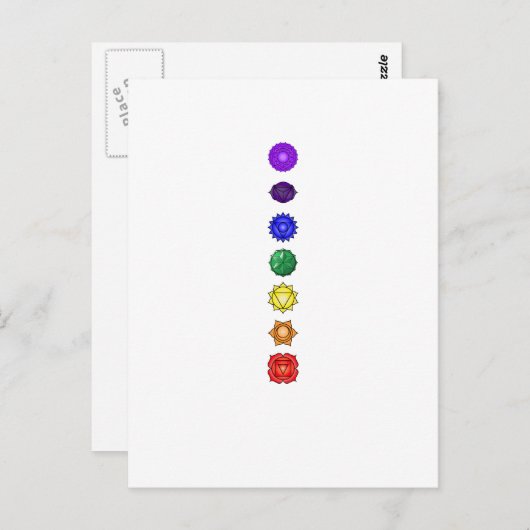 Zeven verticale kakras briefkaart (Voorkant / Achterkant)