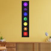 Zeven verticale kakras canvas afdruk (Insitu (Woonkamer))