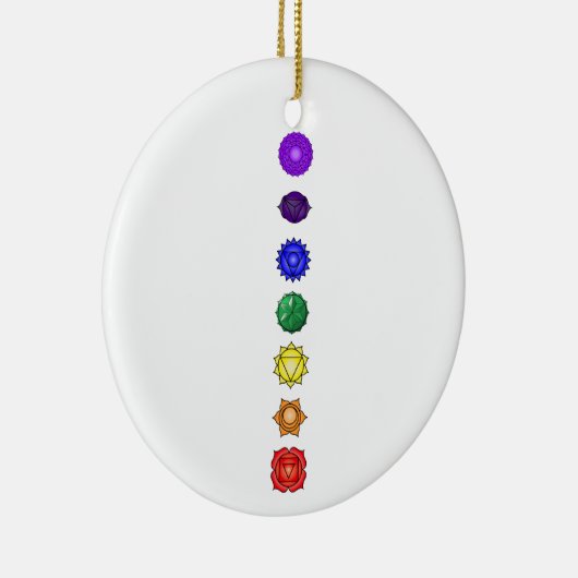 Zeven verticale kakras keramisch ornament (Rechts)