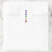 Zeven verticale kakras ronde sticker (Tas)