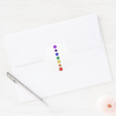 Zeven verticale kakras ronde sticker (Envelop)