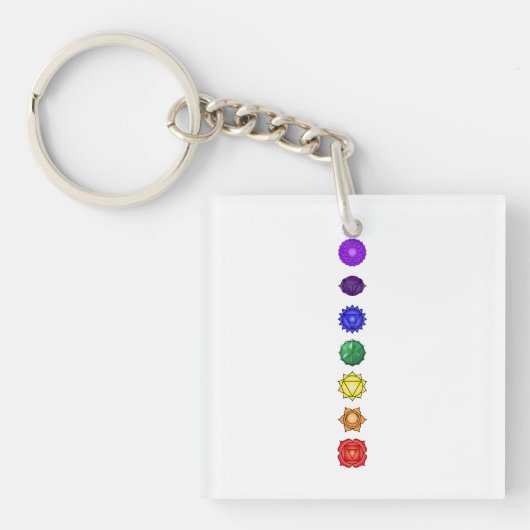 Zeven verticale kakras sleutelhanger (Voorkant)
