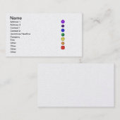 Zeven verticale kakras visitekaartje (Voorkant / Achterkant)