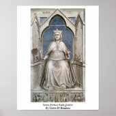Zeven virtualisatie:Dame justitie door Giotto di B Poster (Voorkant)