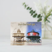 Zeven vuurtoren van de Knol, Maryland Briefkaart (Staand voorkant)