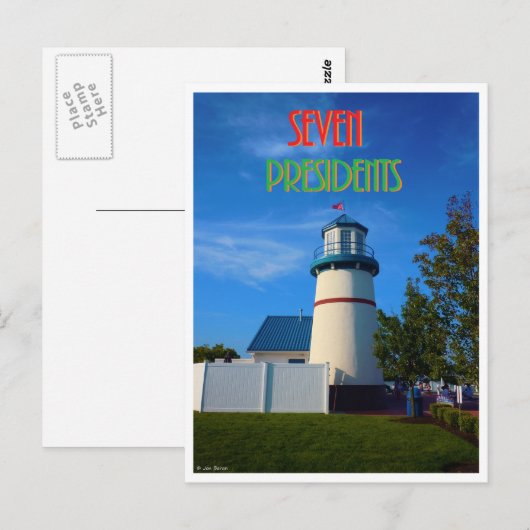 Zeven vuurtoren van Presidenten Briefkaart (Voorkant / Achterkant)