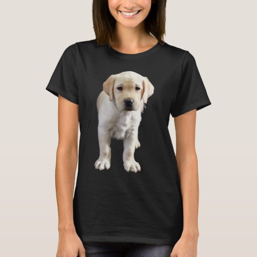 Zeven weken oude gele labrador puppy t-shirt (Voorkant)