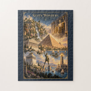 Zeven Wereldwonderen Historische Kunst Legpuzzel