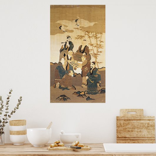 Zeven wijze mannen in het bamboebos poster (Keuken)