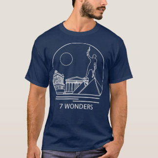Zeven Wonders Board Game Design - Tabletop T-shirt