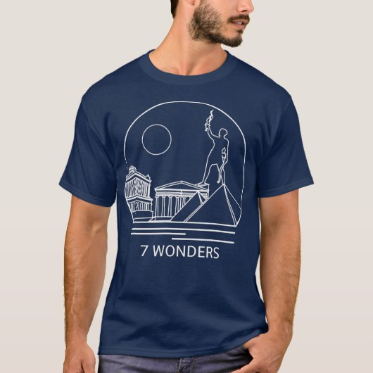 Zeven Wonders Board Game Design - Tabletop T-shirt (Voorkant)