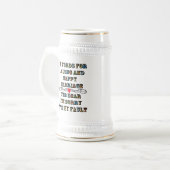 Zeven woorden voor een lang en gelukkig huwelijk bierpul (Voorkant links)