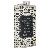 Zeven Word voor een lange en gelukkige huwelijksba Heupfles (Rechts)