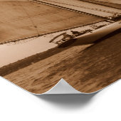 Zeven zeilen op het Salish-Zee Poster (Hoek)