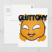 Zeven zingezichten - Gluttony Briefkaart (Voorkant / Achterkant)