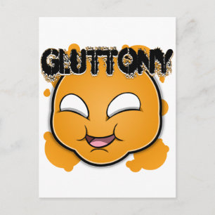 Zeven zingezichten - Gluttony Briefkaart