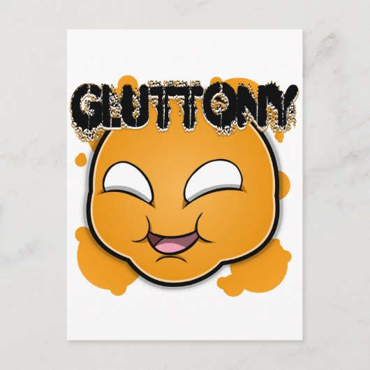 Zeven zingezichten - Gluttony Briefkaart (Voorkant)