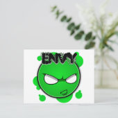 Zeven zingezichten - jaloers briefkaart (Staand voorkant)