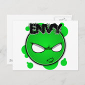 Zeven zingezichten - jaloers briefkaart (Voorkant / Achterkant)