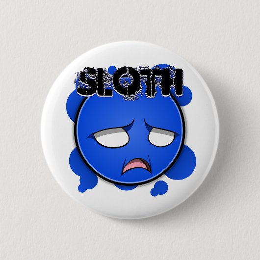 Zeven zingezichten - Sleuf Ronde Button 5,7 Cm (Voorkant)