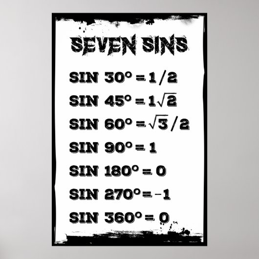 Zeven zins poster (Voorkant)