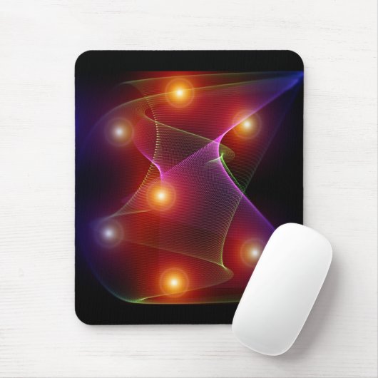 Zeven Zonne Abstracte digitale kunst Mousepad Muismat (Met muis)