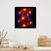 Zeven Zonne Ruimte Abstracte Poster (Keuken)