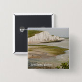 Zeven zussen en beachy Head Badge Vierkante Button 5,1 Cm (Voorkant /achterkant)