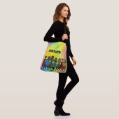 Zeven zusters dwars lichaam Canvas tas (Op model)